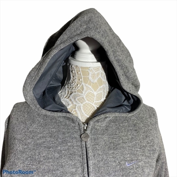 Nike Golf Gray Hoodie Sweater with lining zip up - Picture 5 of 15